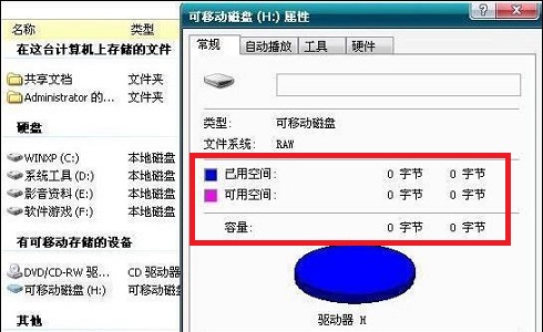 u盘显示0字节修复教程