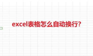 excel表格内换行按什么快捷键？ excel表格自动换行怎么设置？